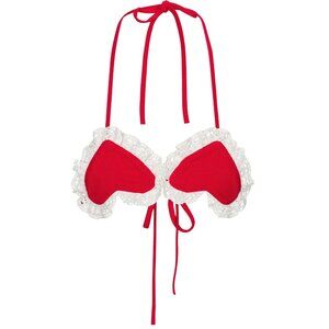 FBC Red And White Valentine's Day Heart Cotton Bikini Set